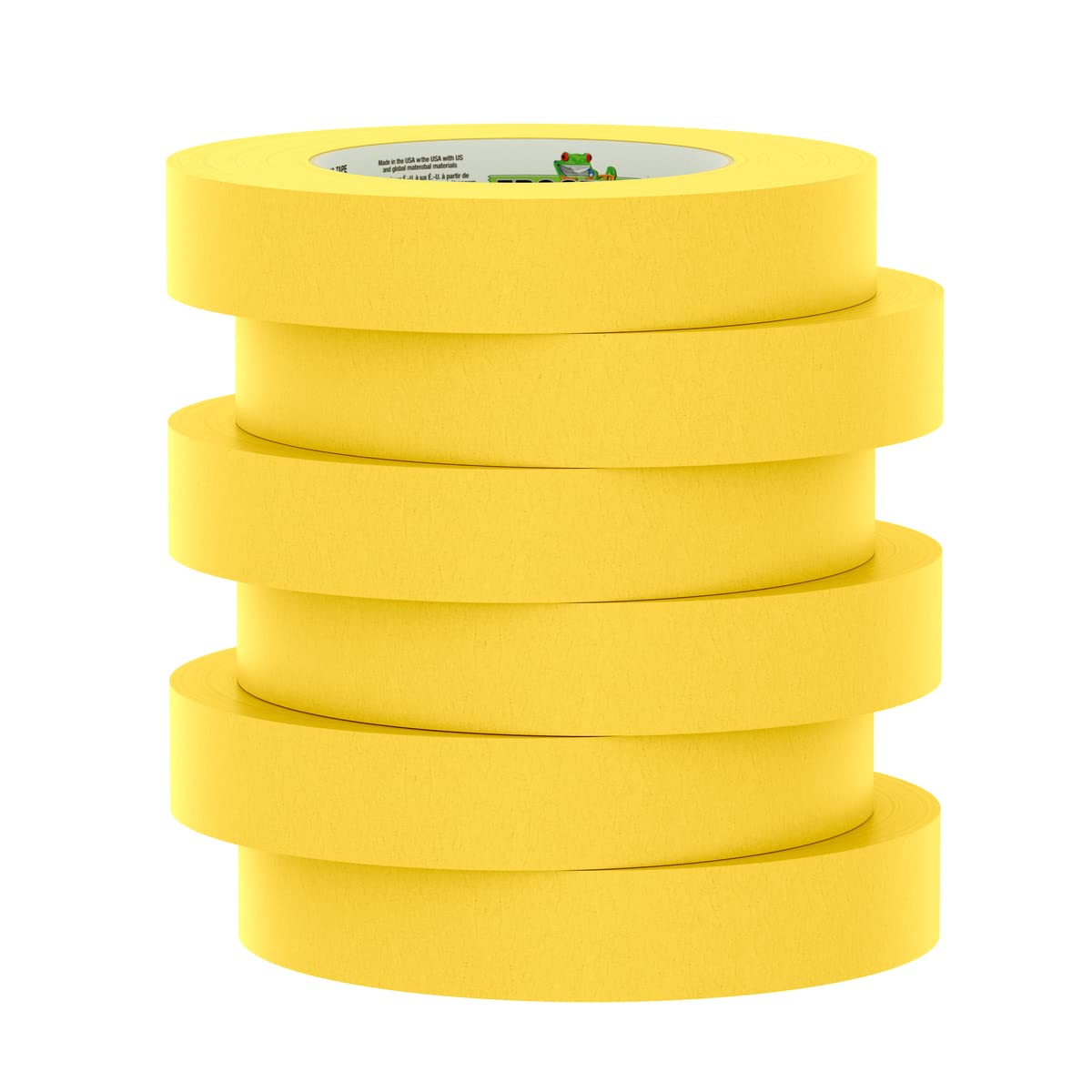 Gold FrogTape 225 Moderate Temperature Performance Grade Masking Tape, Medium-High Adhesion, 24mm x 55m, 6 Rolls per Pack