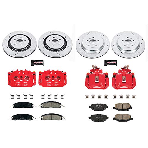 Power Stop Z23 Evolution Sport Performance Brake Kit with Caliper, Front and Rear, 1 Pack