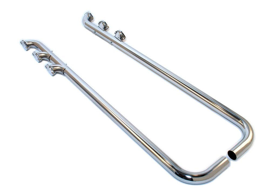 Chrome Slant Style Patriot Exhaust H1284 Lake Pipe Side Exhaust