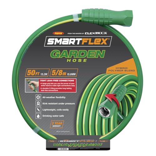 Garden Hose SmartFlex, 5/8 in. x 50 ft., Hybrid, Green - HSFG550GR