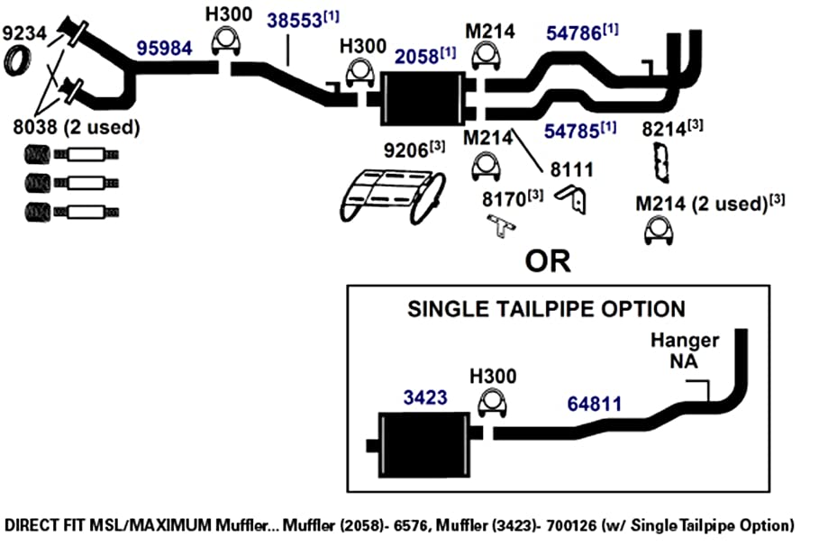 Exhaust Tail Pipe AP Exhaust Products 54785