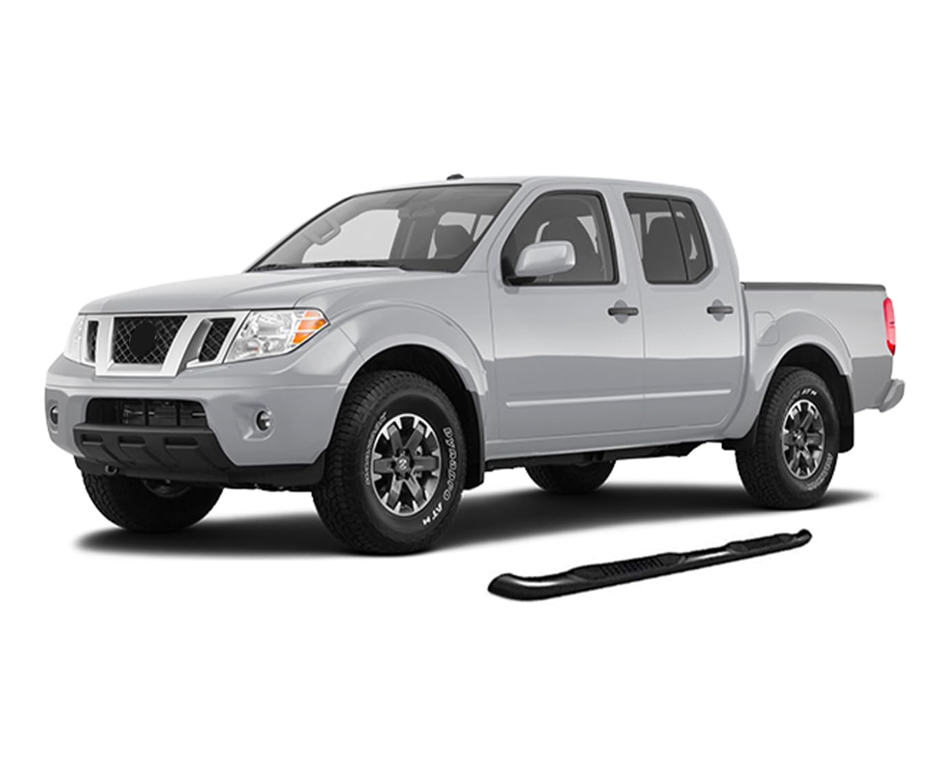 3in Black Horse Side Steps Compatible with 2005-2012 Suzuki Equator|2005-2022 Nissan Frontier-9NIFRCA