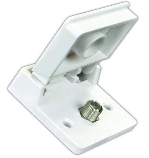 Exterior JR Products TV Jack, Polar White