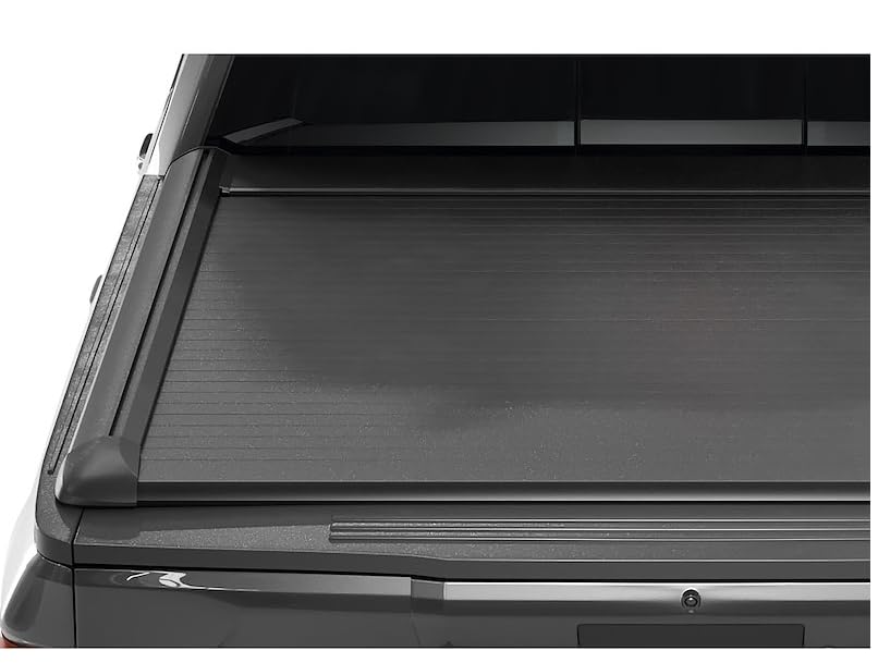 TFX6003 TrailFX Hard Retractable Tonneau Cover Fits 2015-2025 Ford F-150 with 5.5 Foot Bed Manual Retractable with Key Lock Black Matte Powder Coated Aluminum T-Slot Rails Clamp-On