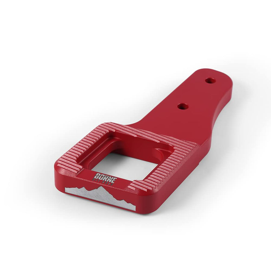 Mishimoto Off-Road Borne BNTH-F150-17RD Billet Tow Hooks, Compatible with Ford Raptor, 2017+, Micro-Wrinkle Red