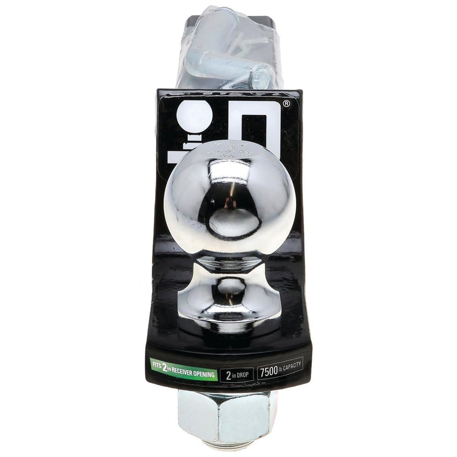 Trailer Hitch Ball Mount Starter Kit Draw-Tite 40583, Fits 2 Inch Square Receiver, 2 Inch Drop, 7,500 lbs. Capacity, Includes 2-Inch Trailer Ball and Pin & Clip, Black