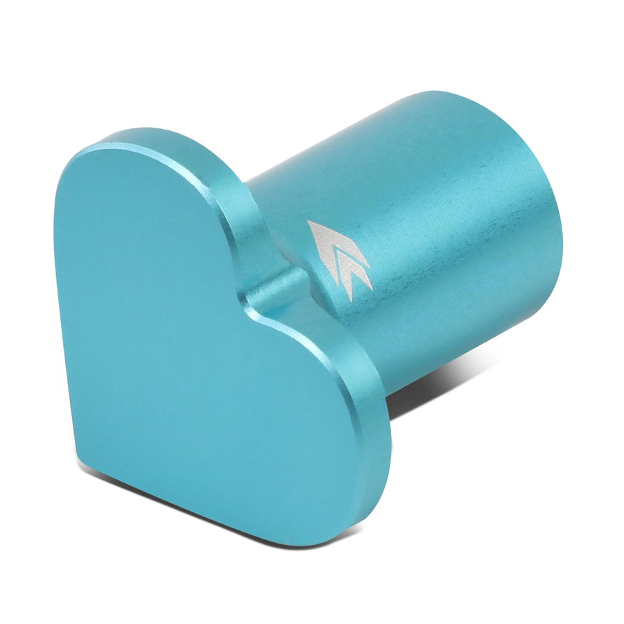 NRG Innovations 6061 Aluminum NRG-DB-H003MF Heart E-Brake Drift Button, Hand Brake Lever Button Compatible with Honda Civic/CRX/Del Sol, Minty Fresh