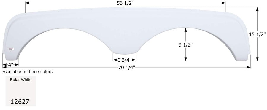Fender Skirt ICON, Tandem, Sunnybrook, FS2627, Polar White