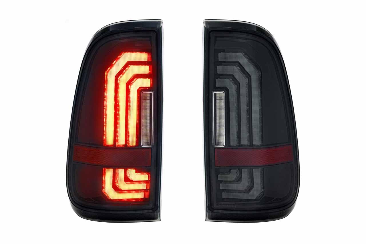 Morimoto XB LED Taillights Super Duty Fits Ford 99-16, Plug and Play Smoked Taillight Assemblies (Smoked)