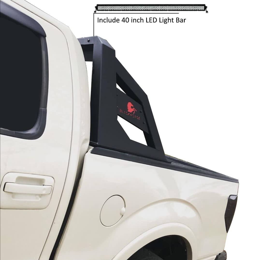 Armour Black Horse Roll Bar Matte Black Includes 1 40in LED Light Bar Compatible with 2005-2021 Nissan Frontier-ARB-NIFRB-KIT