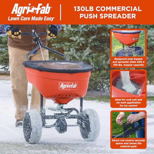 Commercial Agri-Fab 45-0548 Push Spreader 130 lb. Orange/Black