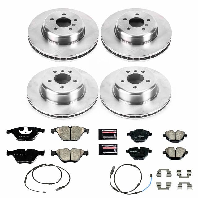Power Stop Autospecialty KOE6023 Front and Rear Replacement Brake Kit-OE Brake Rotors & Ceramic Brake Pads For BMW 535d, 535d xDrive, 535i, 535i xDrive, ActiveHybrid 5 [Model Specific]