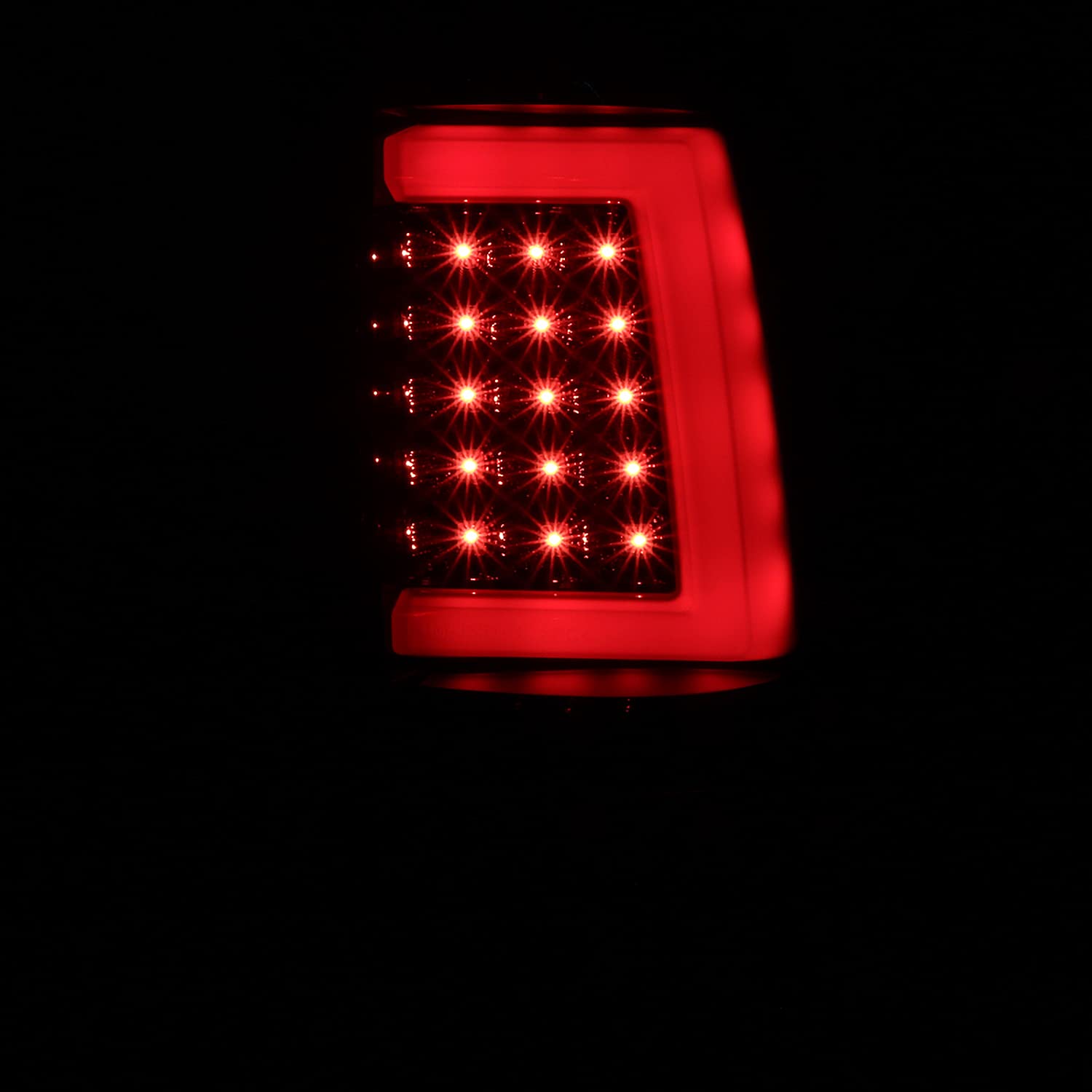 Jet Black Housing SPEC-D TUNING Red LED Bar Tail Lights Compatible with 2003-2006 Chevy Silverado 1500/1500HD/2500/2500HD, 2004-2006 Chevy Silverado 3500, Left + Right Pair Assembly
