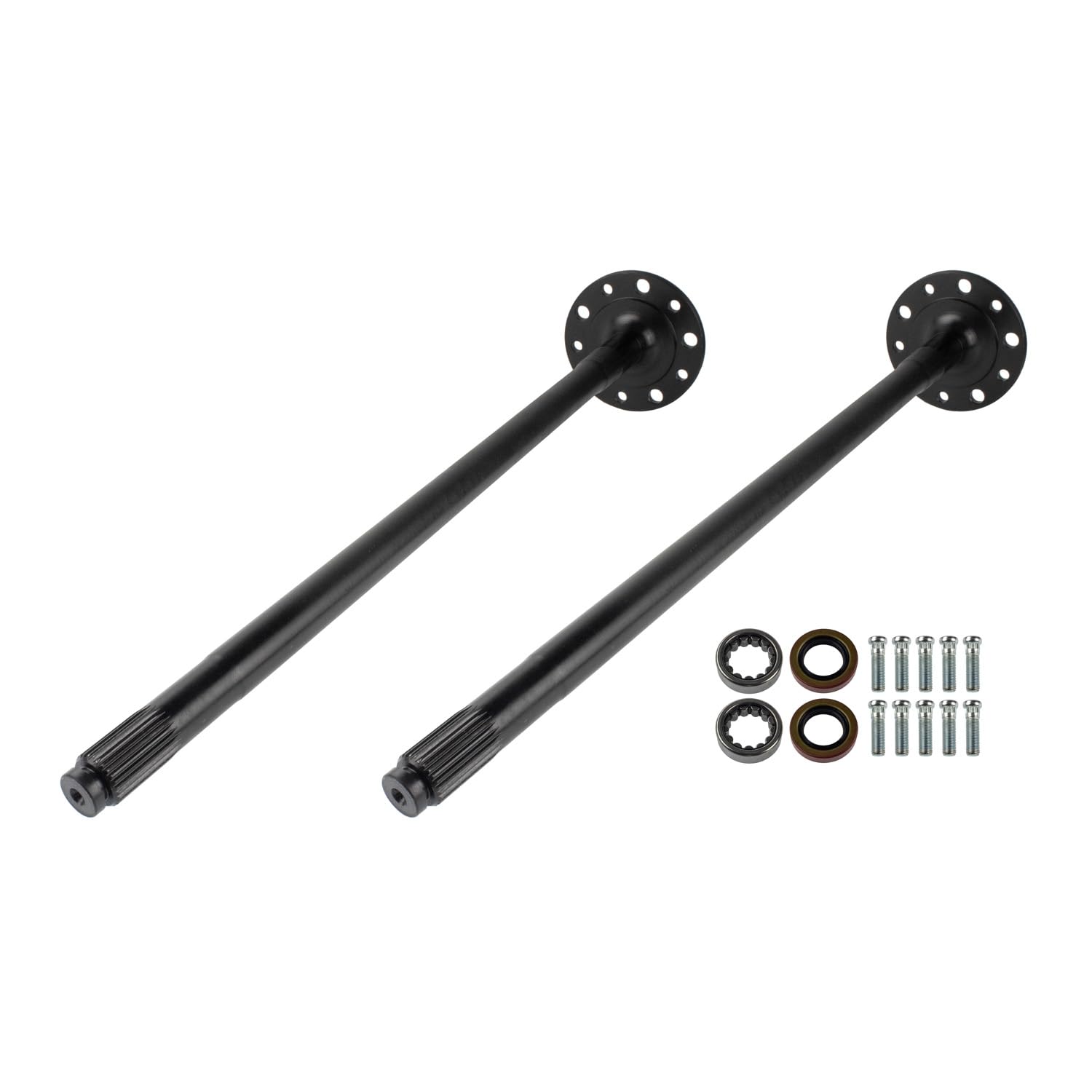 TEN Factory MG22100 Spline Drive Axle Shaft Assembly for GM 8.5, 5-Bolt 28 Spline Left and Right Fits Chevrolet Camaro/Chevelle/Nova (1965–1972) Replaces Alloy USA 12100 GM 8.2 Rear Axles