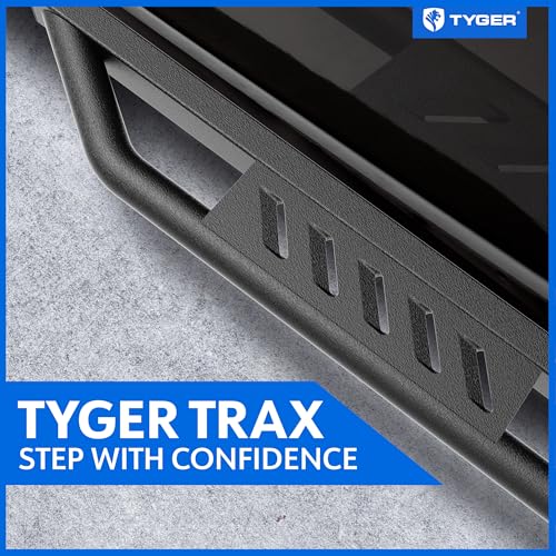 Tyger Auto Trax Nerf Bars | Compatible with 2007-2021 Toyota Tundra | CrewMax | TG-NB7T20208 | Drop Step Side Step Rail Running Board