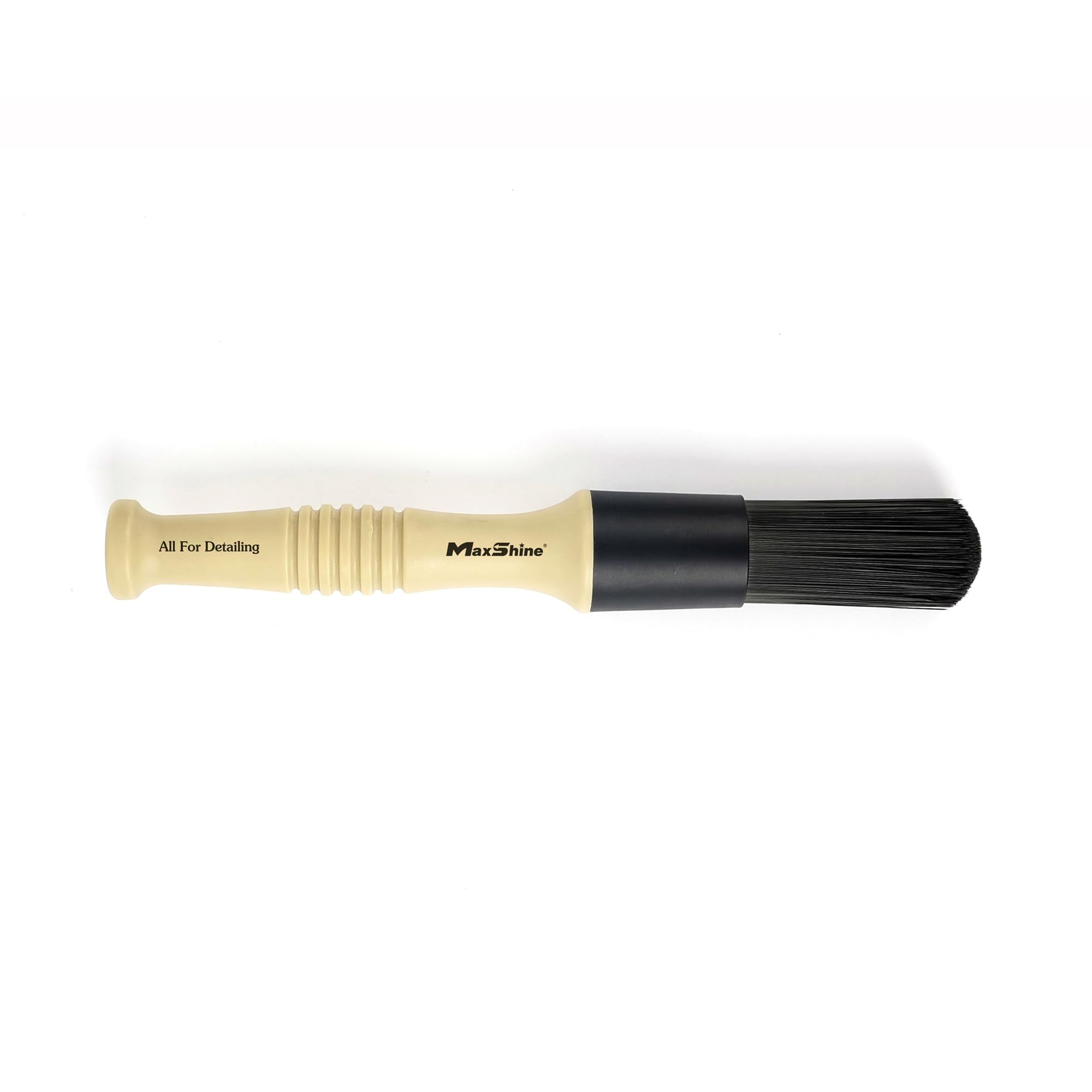 Maxshine Exterior Professional Detailing Brush | Heavy-Duty Stiff Bristle Brush for Wheels, Rims & Tires | Large Off-White Durable Car Detailing Tool for Exterior Cleaning & Auto Care
