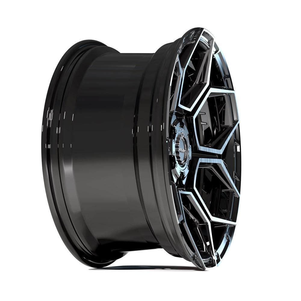 4Play Wheels 4PS26-18080-CUVA-38BBT: 18X8 Sport2.0 4Ps26 5X108Mm & 5X110Mm +38Et In Gloss Black W/Brushed Face & Tinted Clear