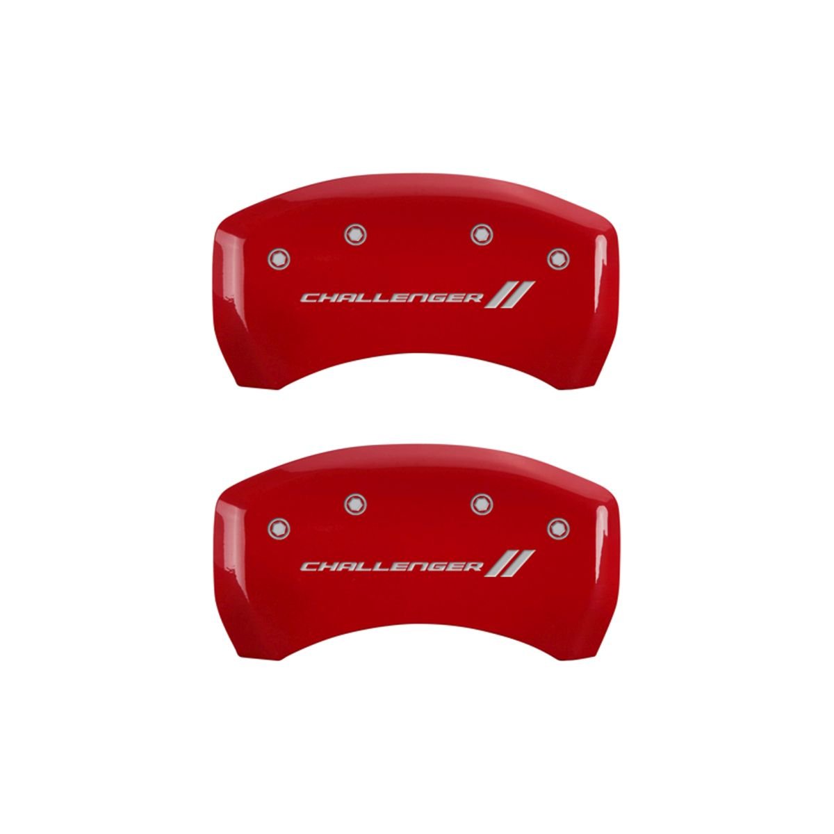 Challenger Red MGP Caliper Covers 12181SCL1RD - Engraved Front & Rear44; Set of 4