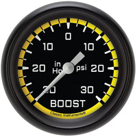 AX341YBPF Classic Instruments AutoCross Yellow 2-5/8" Boost/Vacuum Gauge