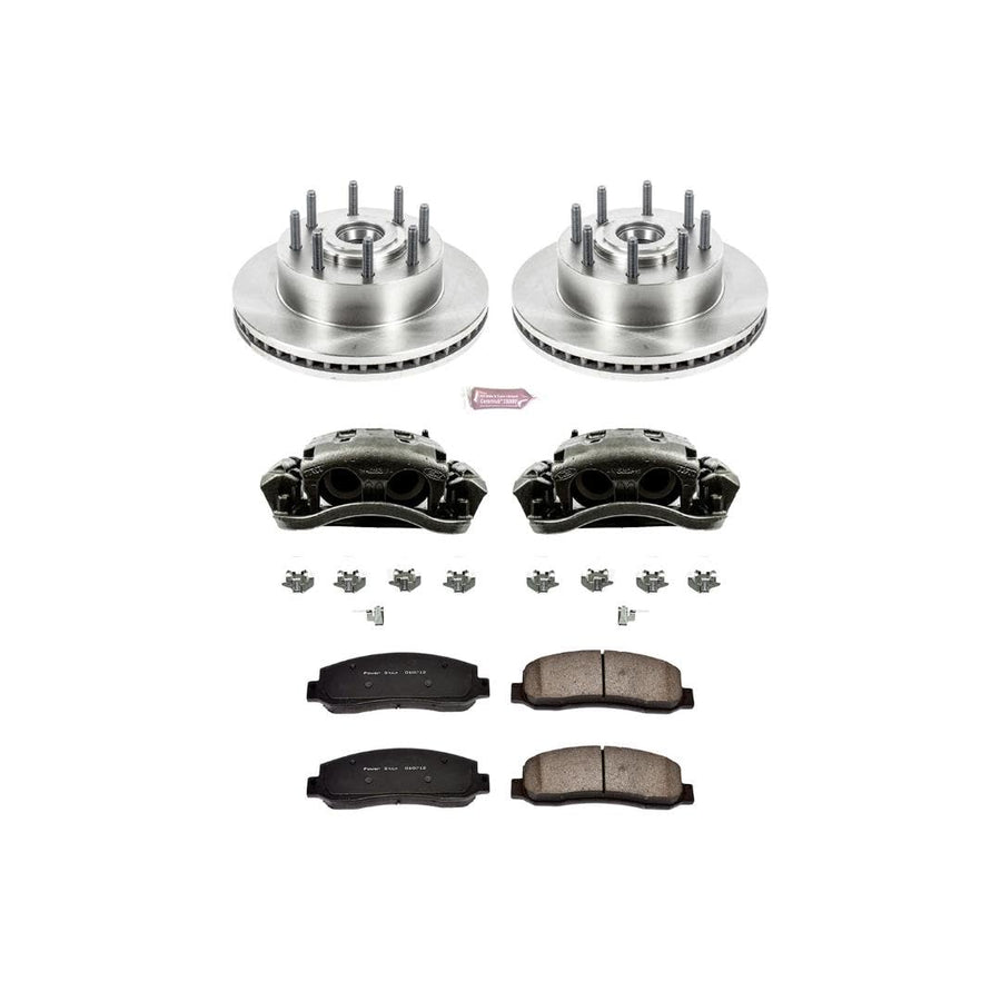 Power Stop KCOE1796 1-Click OE Replacement Brake Kit with Calipers For Ford F-250 Super Duty 2005-2007, Ford F-350 Super Duty 2005-2007 Autospecialty [Model Specific]