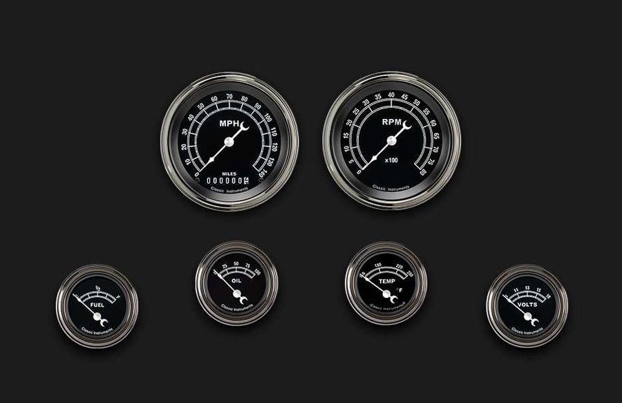 TR01SLC Classic Instruments Traditional 6 Gauge Set - GM