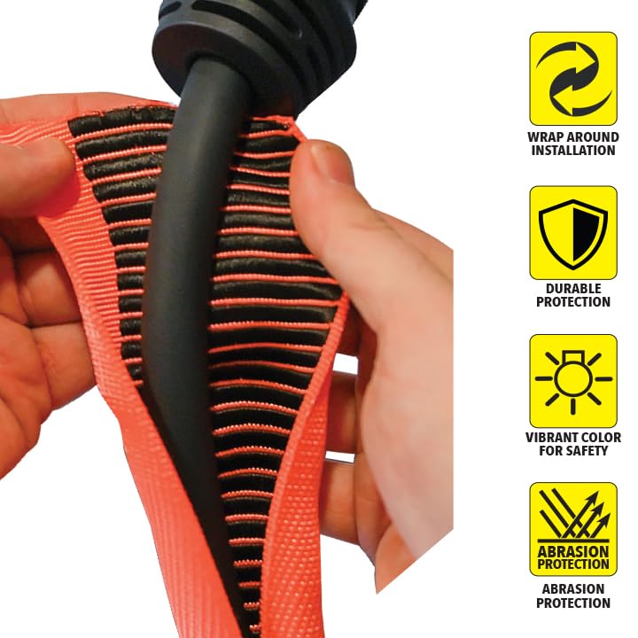 Design Engineering EV Charger Cord Cover - 20ft - Charging Cable Protector with Durable, Split-Sleeve Design - Electric Car