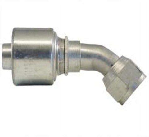 Gates GLP Couplings 10GLP1-10FJX45S, Female JIC 37 Flare Swivel, 45 Bent Tube, 5/8" ID