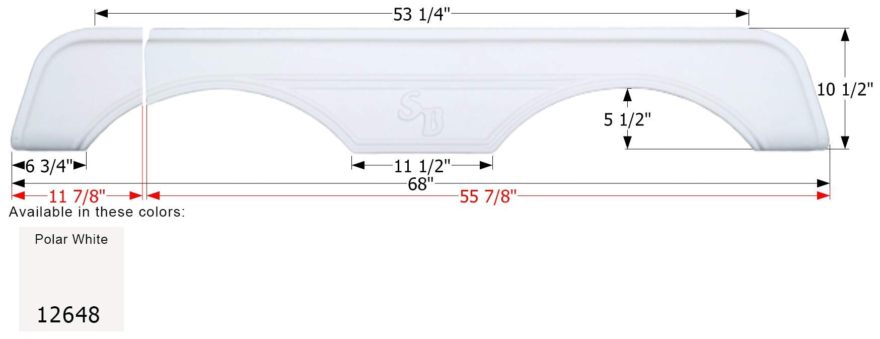 Fender Skirt ICON, Tandem, Sunnybrook, FS2648, Polar White