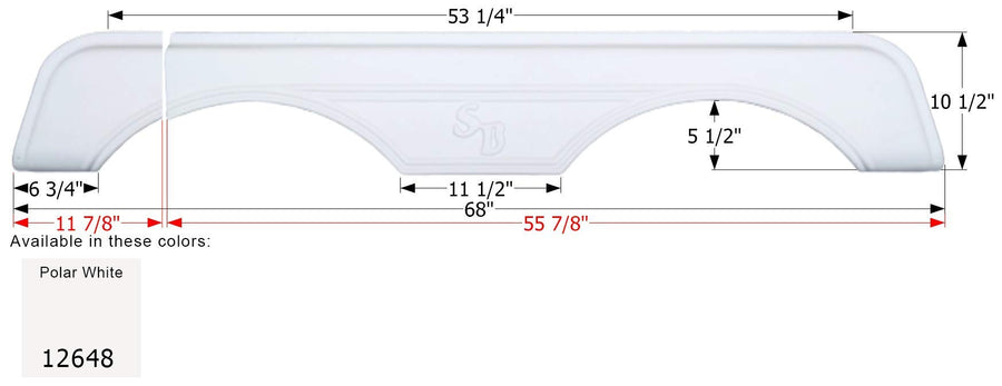 Fender Skirt ICON, Tandem, Sunnybrook, FS2648, Polar White