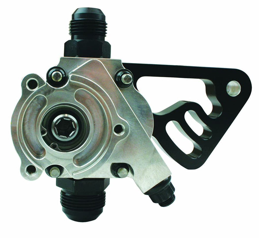 Moroso Single Stage 22322 External Oil Pump w/Fuel Pump Drive, Reverse Rotation, 1.2" Pressure Section, Left Side Mount