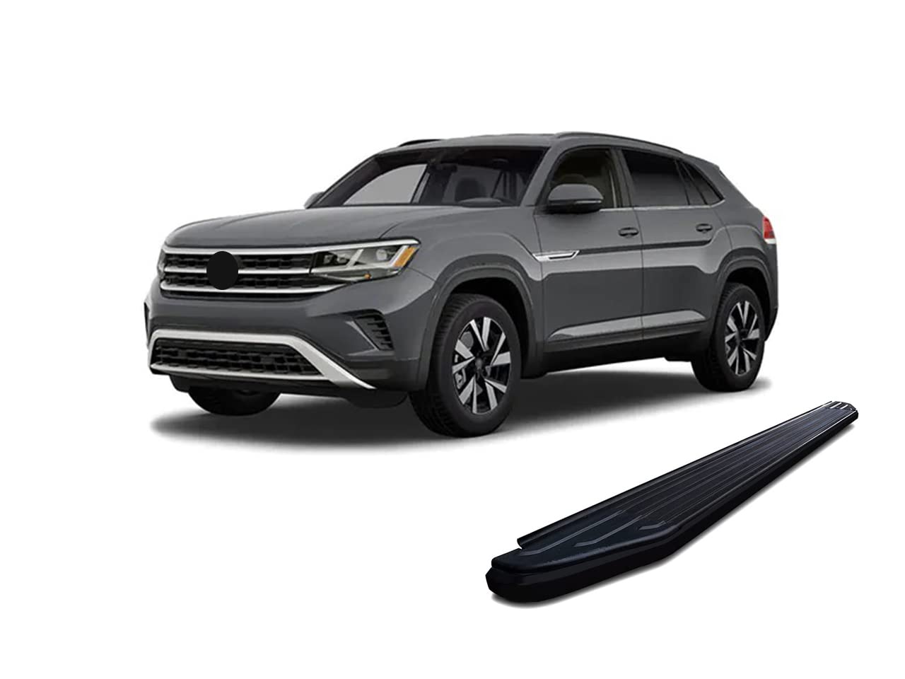 Peerless Black Horse Running Boards Black Compatible with 2018-2024 Volkswagen Atlas-PR-W2076BK