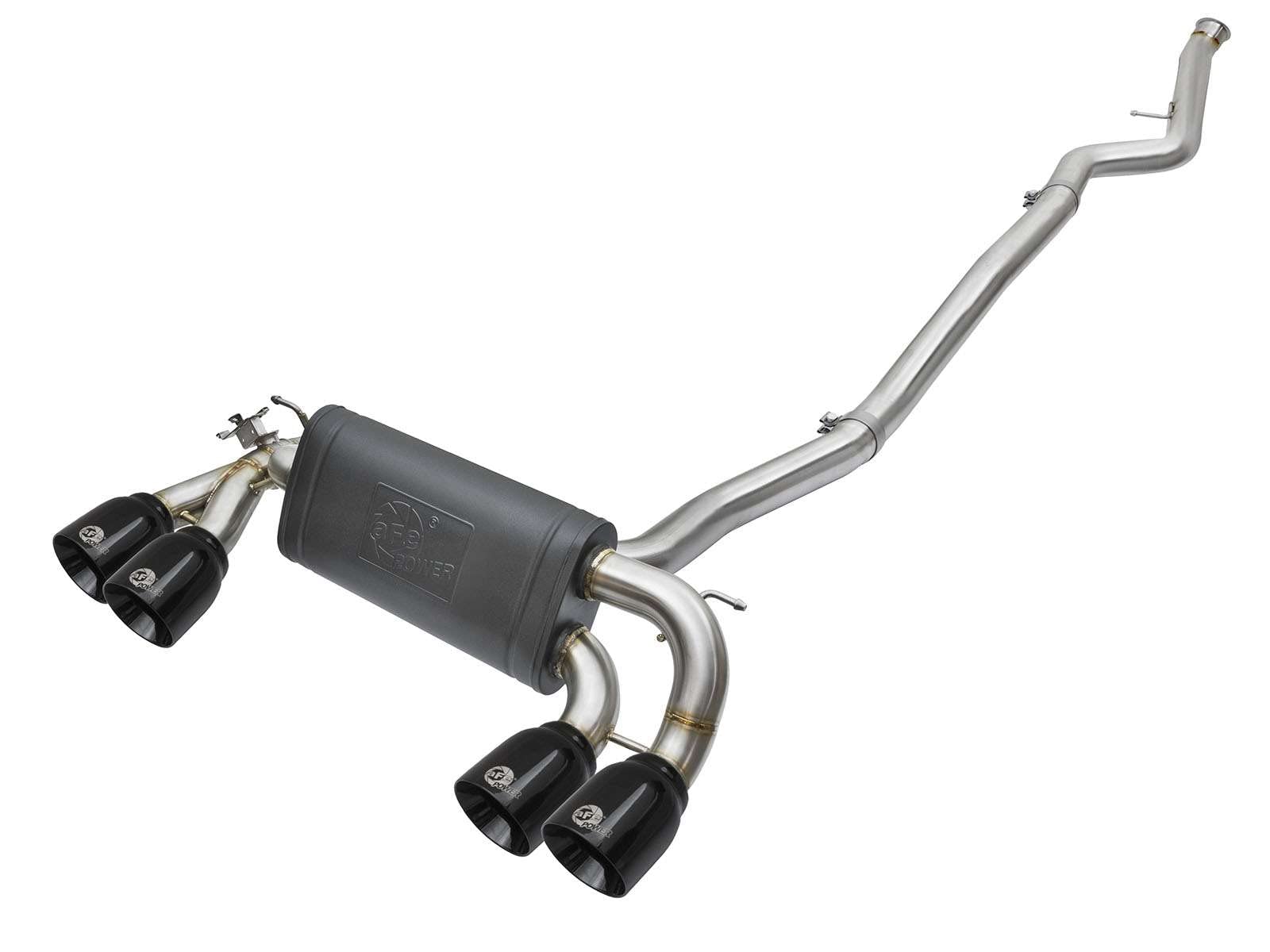 aFe Power MACH Force-Xp Cat-Back Exhaust 2-1/2 IN 304 S/S w/Black Tips Fit BMW M2 (F87) 16-18 L6-3.0L (t) N55 49-36330-1B