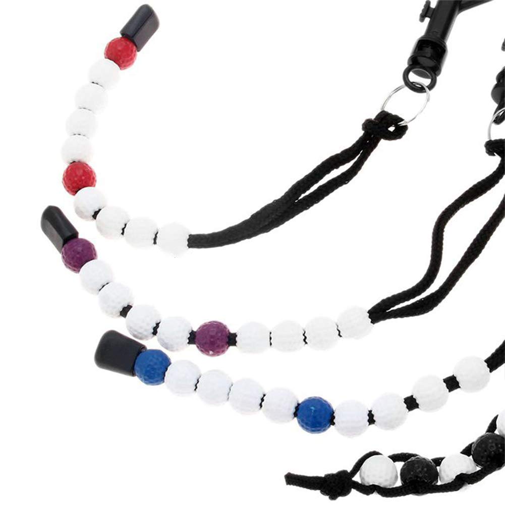 Professional Kathleen0 ounter Aid Beads Remenber Portable hain Nylon Putt Training Durable with Lip Golf Score(Purple)
