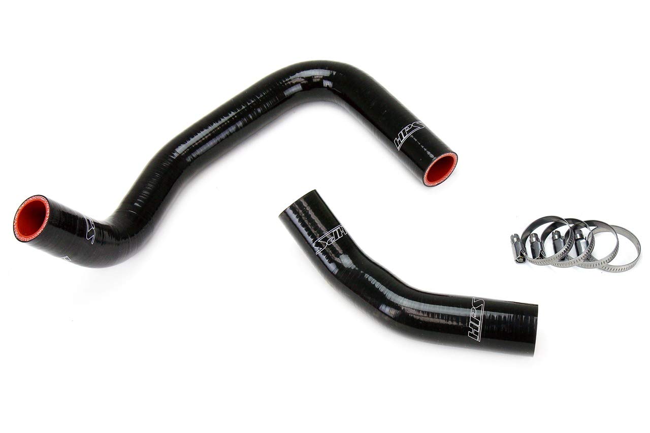 Black HPS (57-1202-BLK) Silicone Radiator Hose Kit for Toyota Corolla AE86