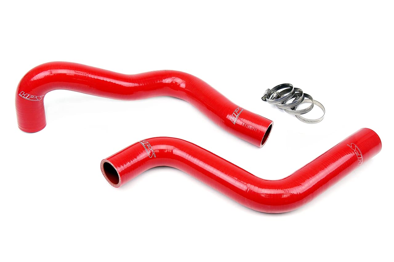 Red HPS 57-1037-RED Silicone Radiator Coolant Hose Kit