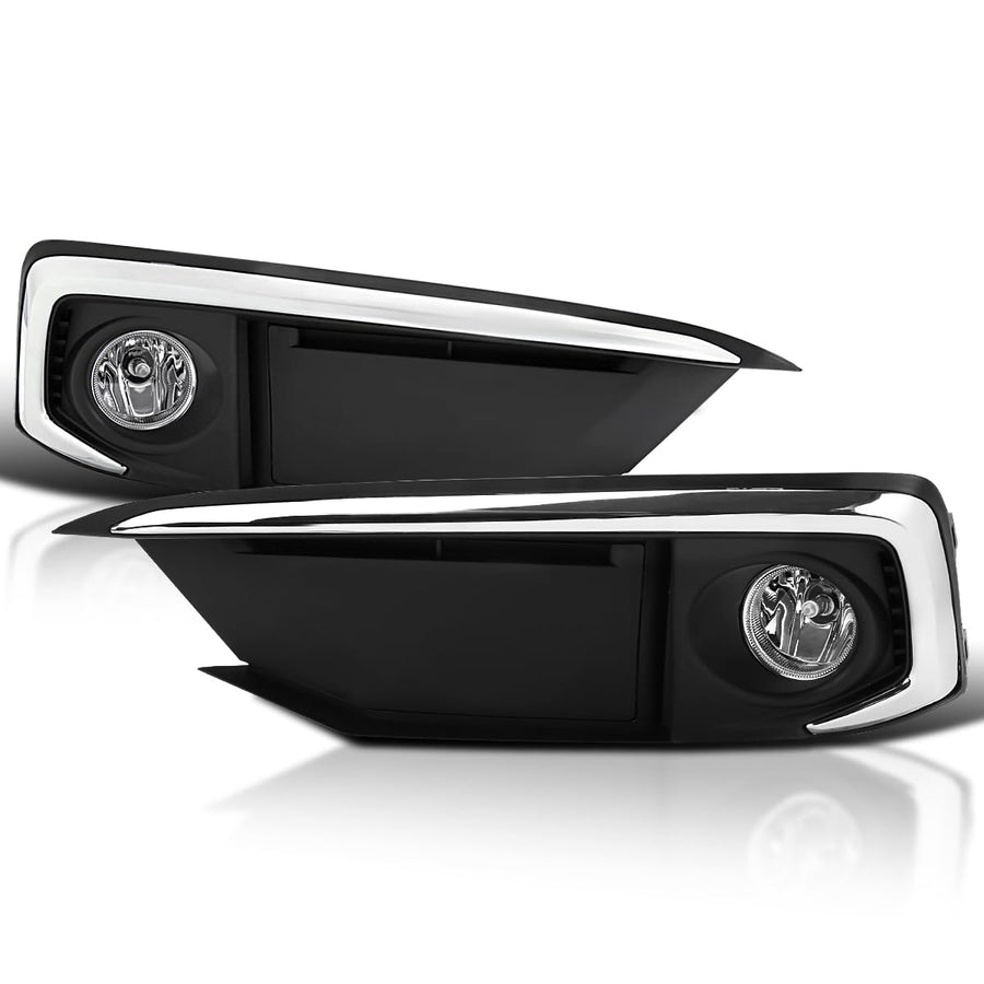 Fog Lights Spec-D Tuning Front Bumper Lamp Bezel Cover w/Switch Compatible with Honda Civic 2019-2020