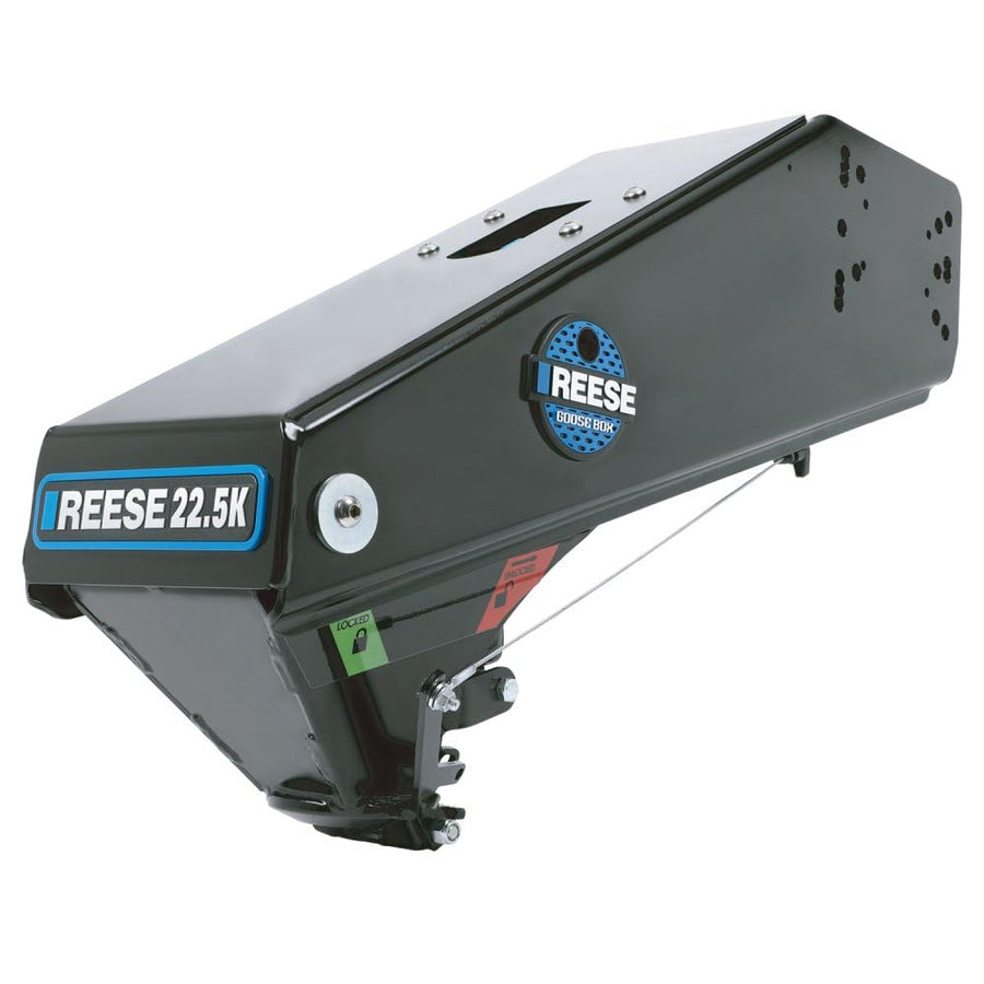 Goose Box 5th Wheel Pin Box, Reese 94980, Air Ride 22,500 lbs. Capacity, Fits Lippert (1621, 1716, 0719, Rhino), Fabex PB 600 Series
