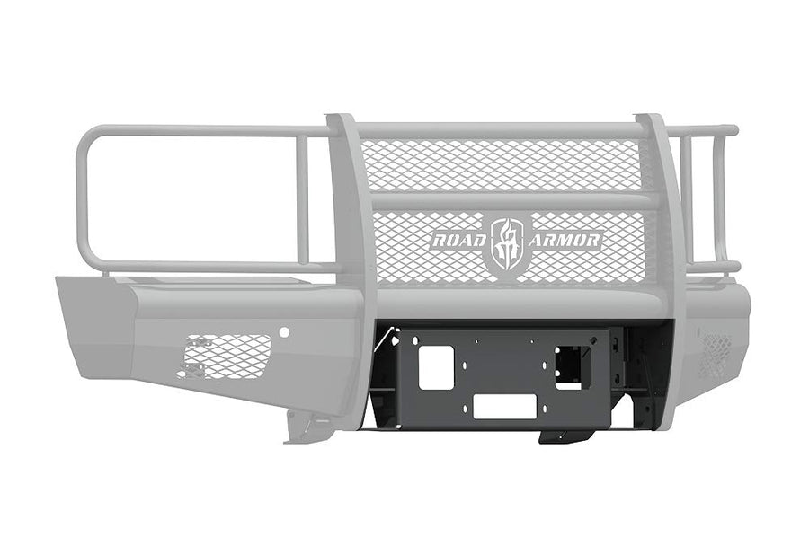 Vaquero ROAD ARMOR Front Winch Plates - Texture Black 2015-2019 Chevy 2500 3500