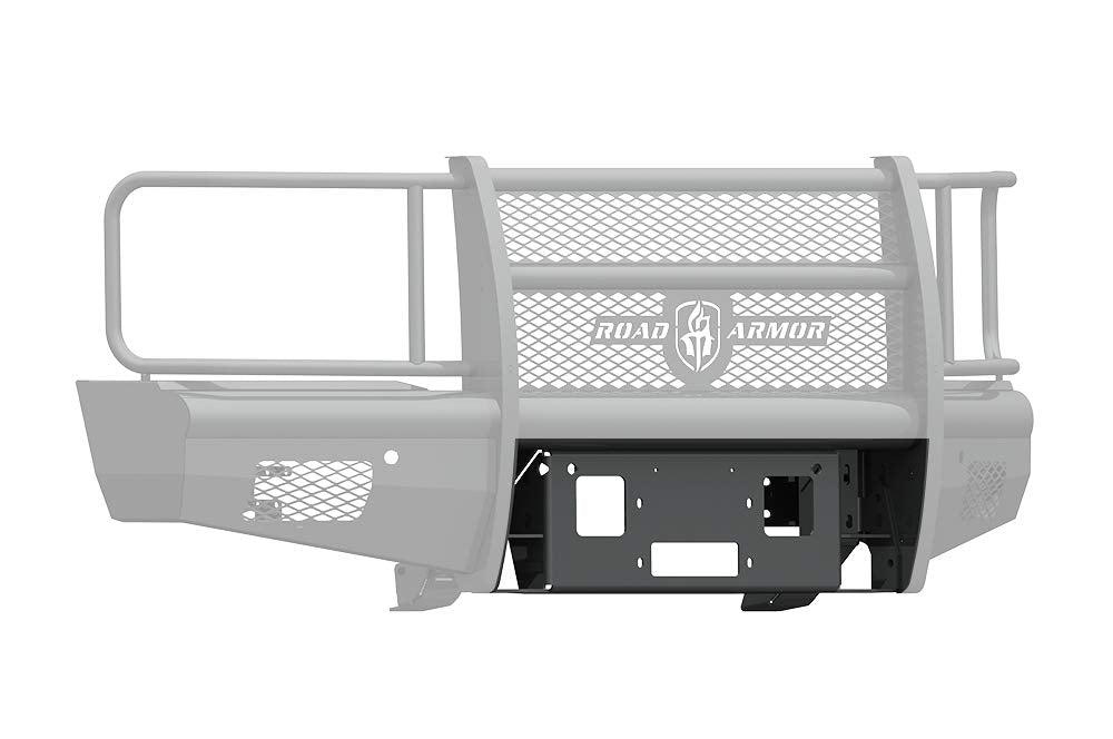 Vaquero ROAD ARMOR Front Winch Plates - Texture Black 2015-2019 Chevy 2500 3500