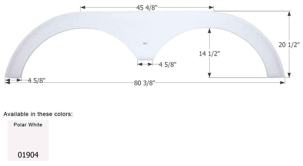 Fender Skirt ICON, Tandem, Dutchmen, FS1904, Polar White