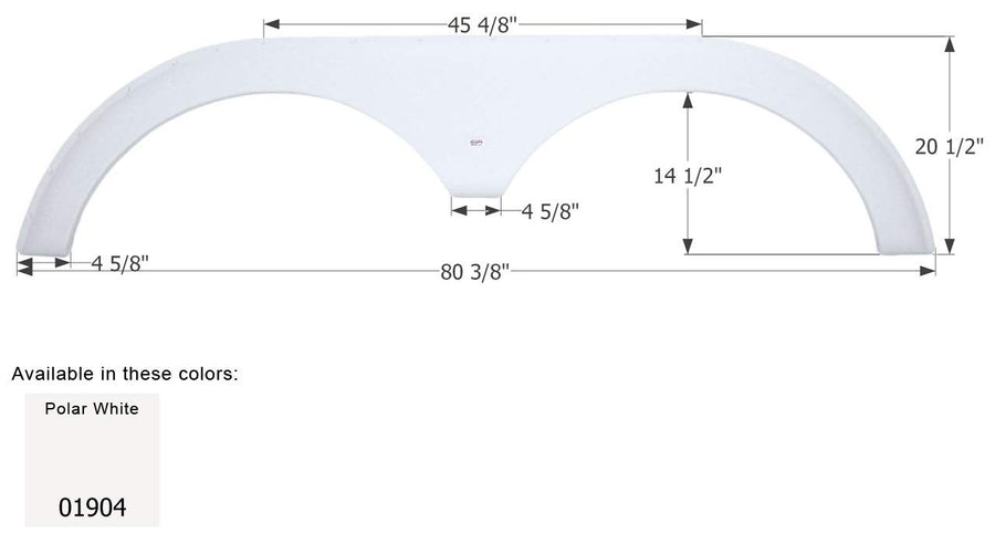 Fender Skirt ICON, Tandem, Dutchmen, FS1904, Polar White