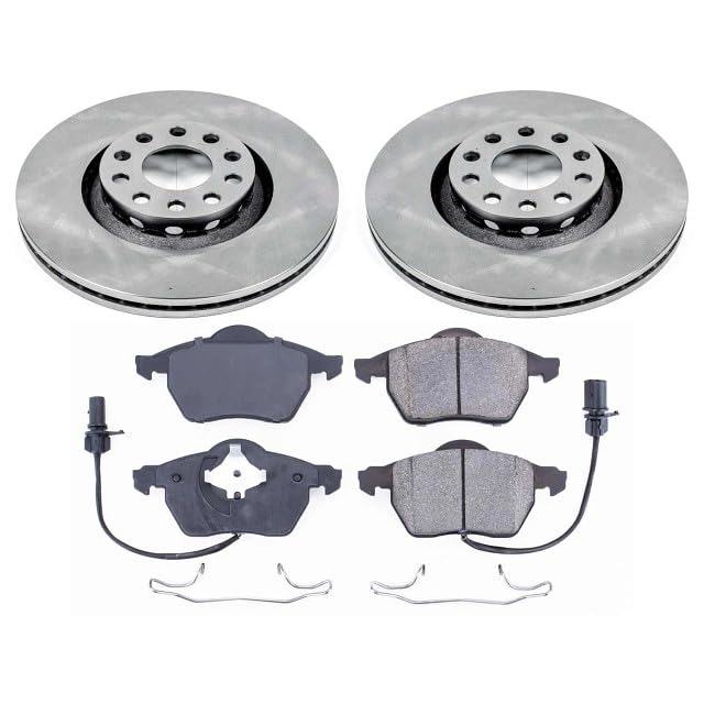 Power Stop Autospecialty KOE636 Front Replacement Brake Kit-OE Brake Rotors & Ceramic Brake Pads For Audi A4, Audi A4 Quattro, Audi A6, Audi A6 Quattro [Model Specific]