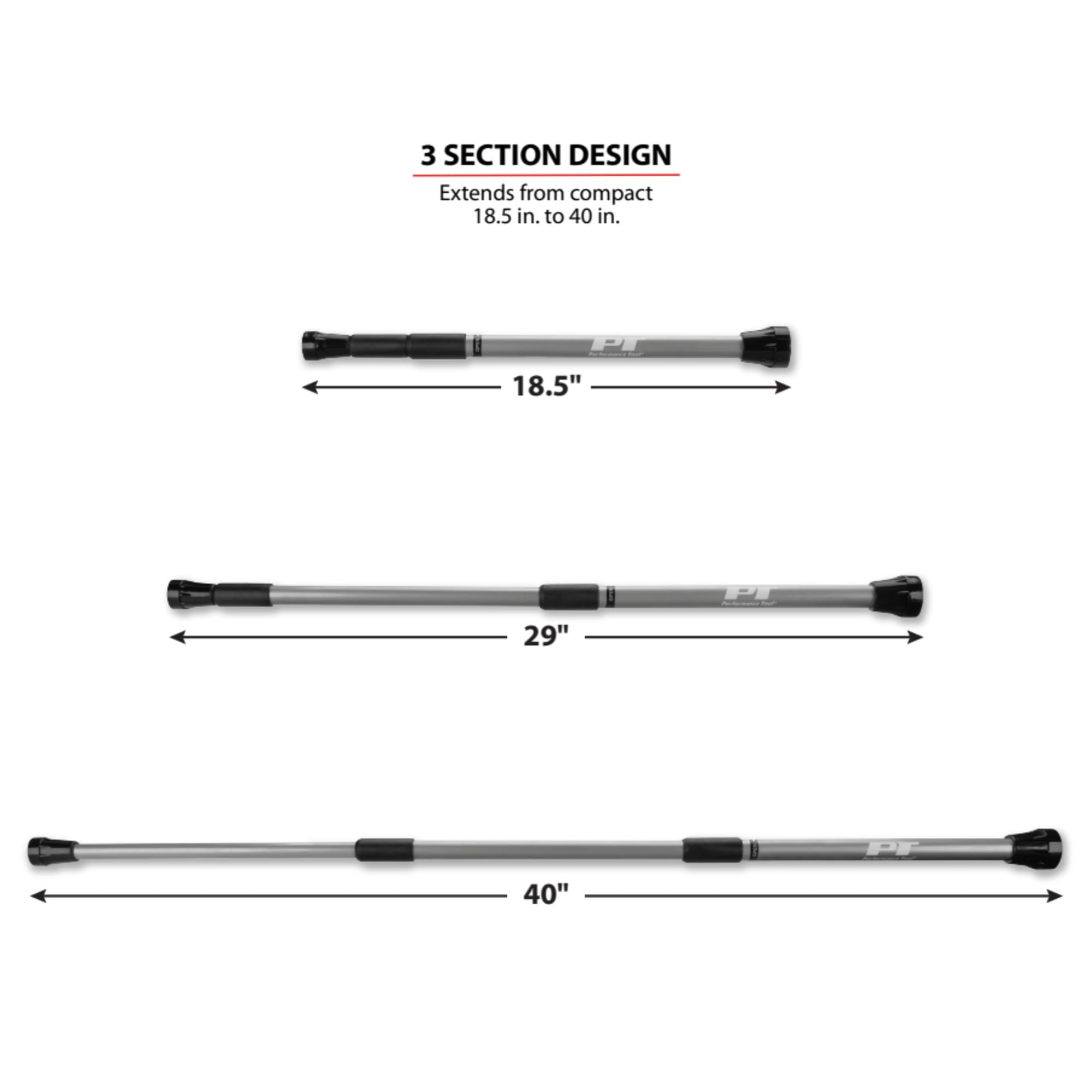 Telescoping Performance Tool W1475 Hood Prop Rod (18.5-Inch to 40-Inch)