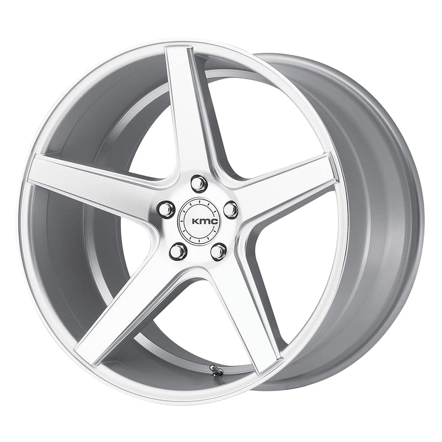 KMC Wheels KM685 Bright Silver District Wheel With Machined Face (20x10.5"/5x114.3mm, +35mm offset)