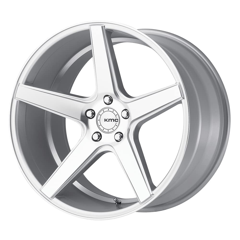 KMC Wheels Bright Silver KM685 District Wheel With Machined Face (20x8.5"/5x120mm, +28mm offset)
