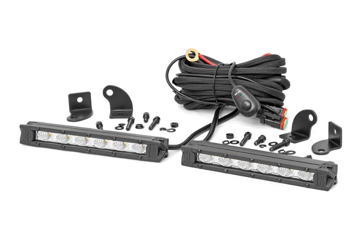 6" Rough Country Chrome Series Slimline CREE LED Light Bars | Pair - 70406A