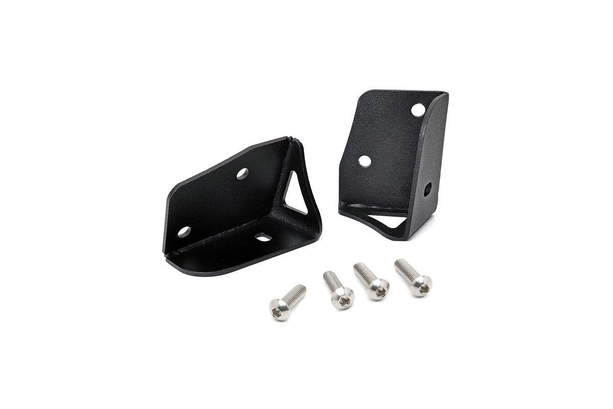 Lower Rough Country Windshield Light Brackets for 07-18 Jeep Wrangler JK - 6004, Black