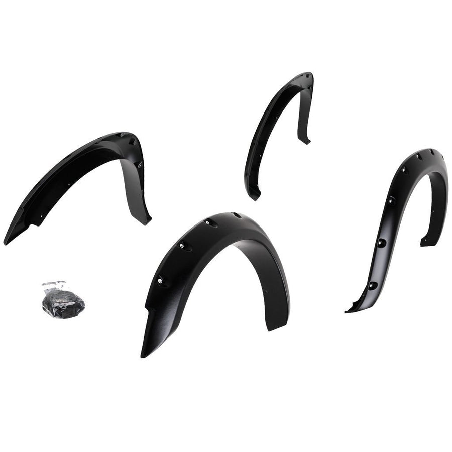 Fender Flares Black Horse Riveted Style Compatible with 2002-2008 Dodge Ram 1500|2003-2008 Dodge Ram 2500|2003-2008 Dodge Ram 3500-FF-DORA-SM-PKT-02