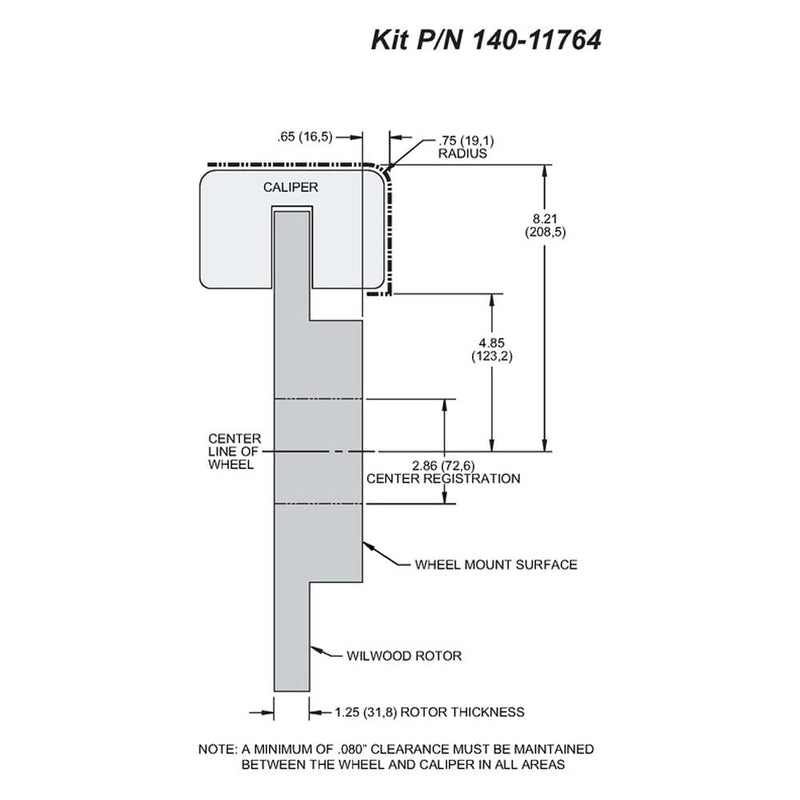 14.25 AERO6 Front Hat Kit