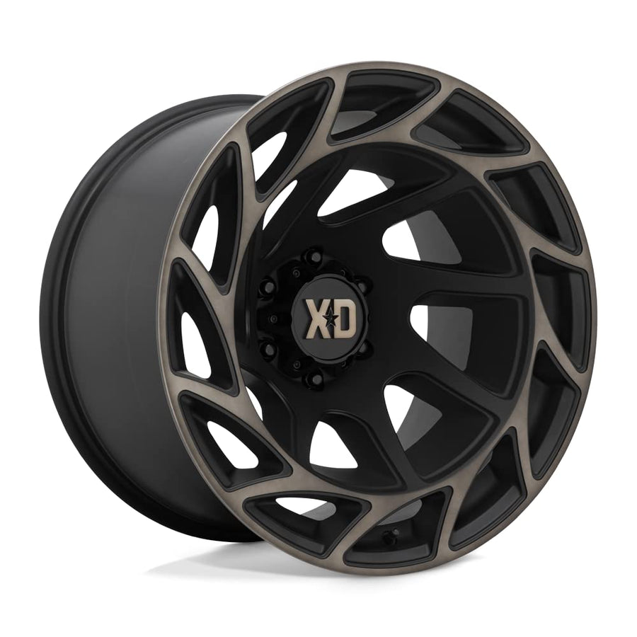 XD Wheels Onslaught Xd860 Satin Black with Bronze Tint Wheel with Alloy Steel (20 x 12. inches /6 x 87 mm, -44 mm Offset)